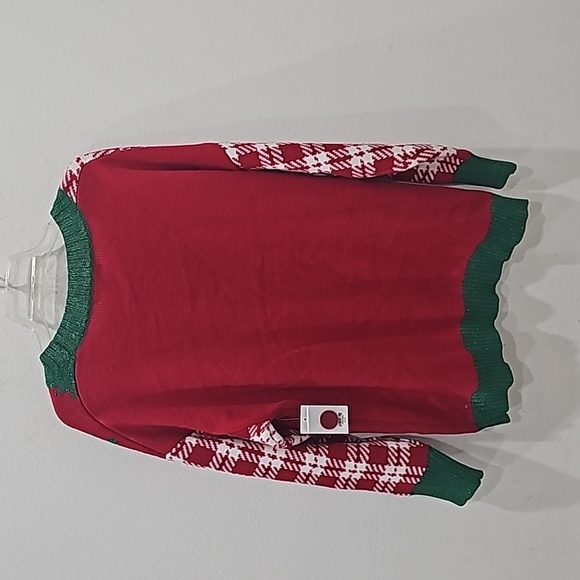 Christmas Sweater Cardigan Snowman Cany Cane Size L NWT - Picture 3 of 9